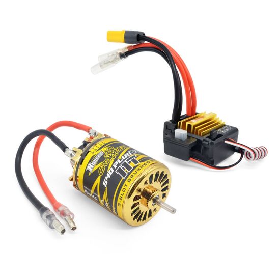 Combo Crawler Rocket Plus V2 1:10 540 moteur à charbons 11T avec variateur 80A (Active Drag)