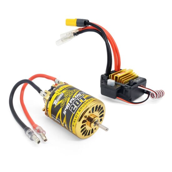 Combo Crawler Rocket Plus V2 1:10 540 moteur à charbons 20T avec variateur 80A (Active Drag)