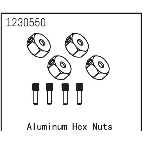 Écrou hexagonal en aluminium (4)