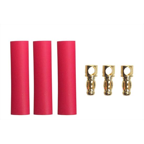 Avionics Gold plug 3.5mm Male 3pcs. w/shrink
