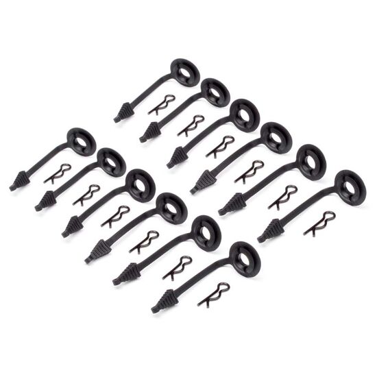 Clips de carrosserie 8mm avec support (12pces), 2 image