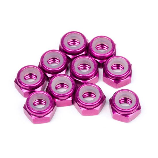 BAJA 5b - ALUMINIUM MUTTER LIGHT M4 (LILA/10pcs ), 2 image