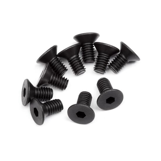 Flat Head Screw M4x8mm (Hex Socket/10pcs)
