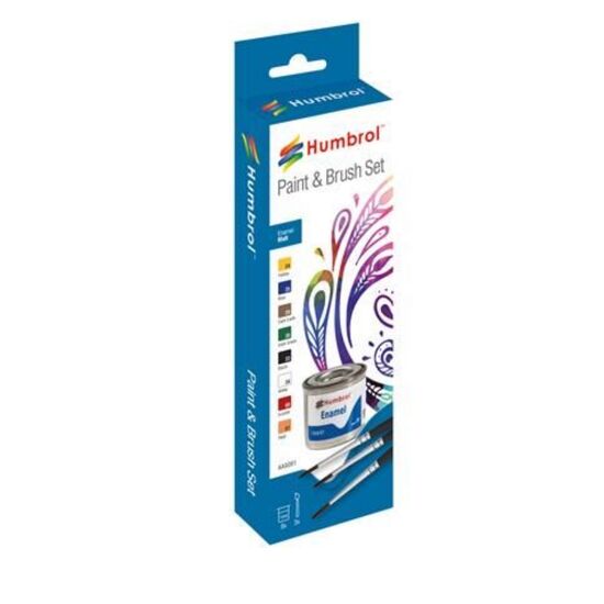 Enamel Paint and Brush Matt Set
