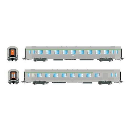 SNCF, 2-er Set DEV Inox, B6Dtj + B9tj, Ep IV/V