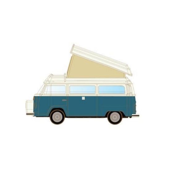 VW T2 Camper türikis/weiß (Metallic Serie)