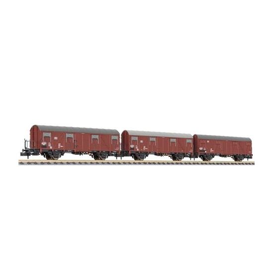 3 Güterwagen Gbs 245 Bremserbühne, DB, Ep.IV