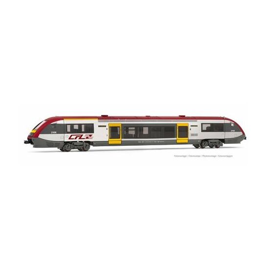 CFL Triebwagen 2101 silbrig/rot Ep.V
