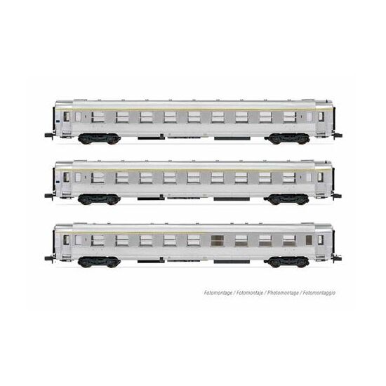 SNCF 3 Inoxwagen Train Rapide 2xA9/A5 Bar Ep III