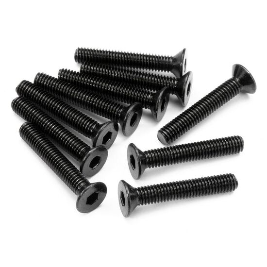 HBZ086-Flat head screw m3x18mm (hex socket/10pcs)