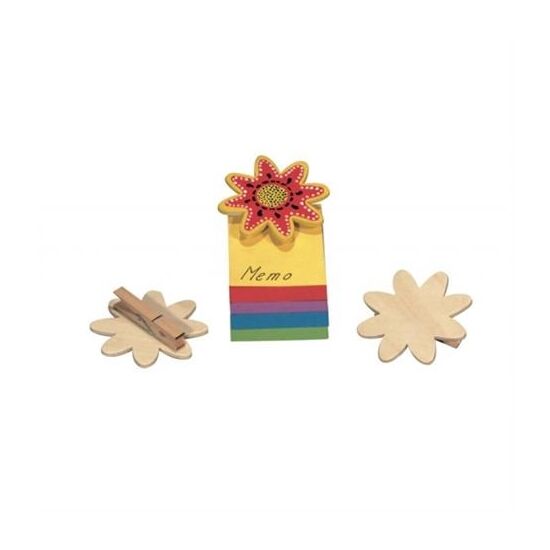 Holzblume mit Clip