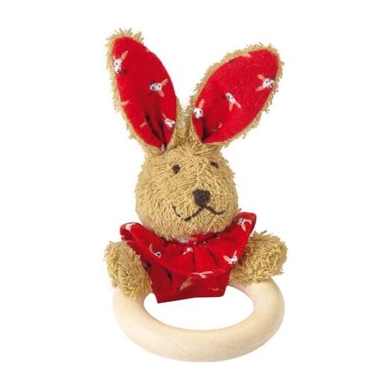 Klassik Holzgreifling Hase rot