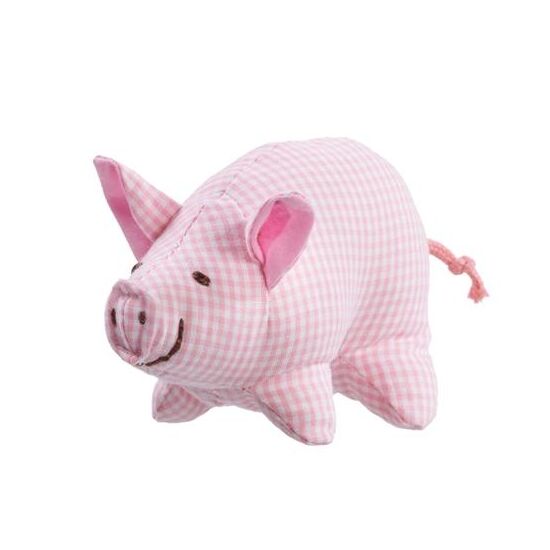 Schweinchen Rosi Mini Greifling karo rosa