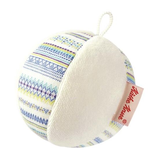 Geräuschball Jaquard blau/natur