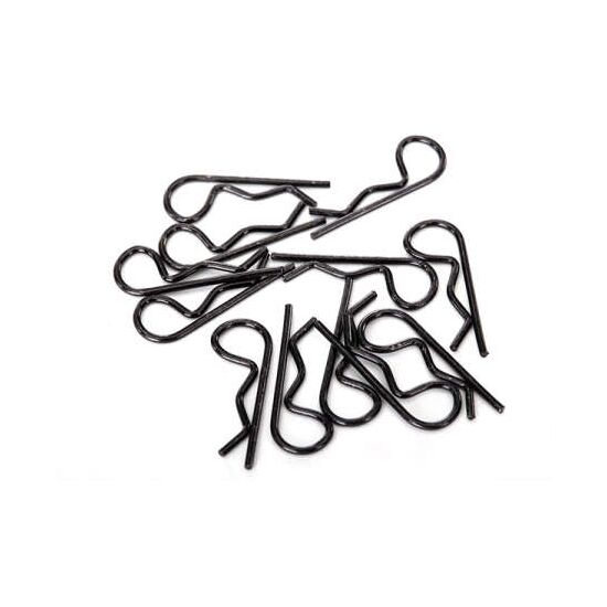 Body clips, black (12) (standard size )