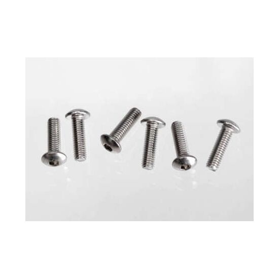 Screws, 3x10 button-head machine (hex drive) (stainless steel) (6)