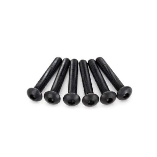 Screws, 4x25mm button-head machine (h ex drive) (6)