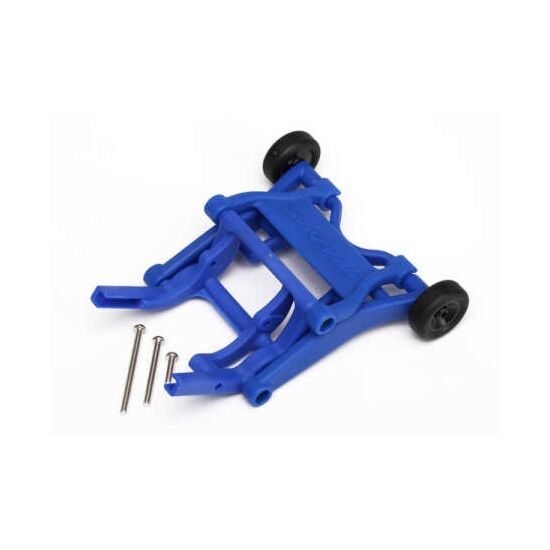 Wheelie bar, assembled (blue) fits Slash, Stampede, Rustler, Bandit