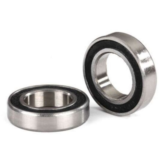 Ball bearings, black rubber sealed (1 2x21x5mm) (2)