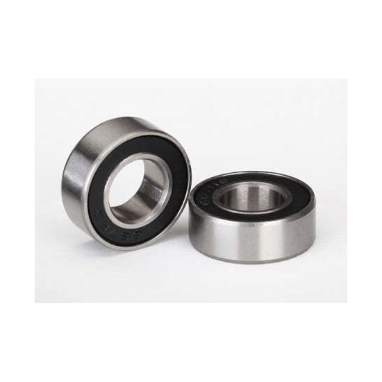 Ball bearings, black rubber sealed (7 x14x5mm) (2)