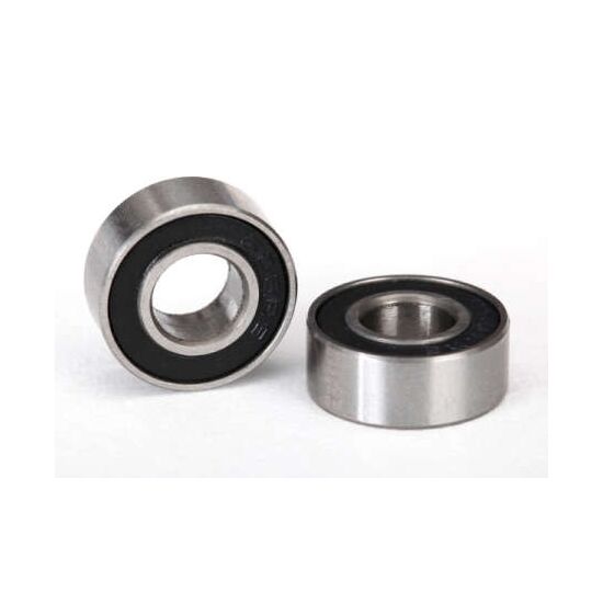Ball bearings, black rubber sealed (6