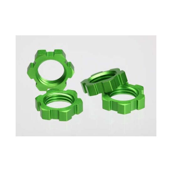 Wheel nuts, splined, 17mm (green-anod ized) (4)