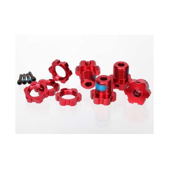 Wheel hubs, splined, 17mm (red-anod.