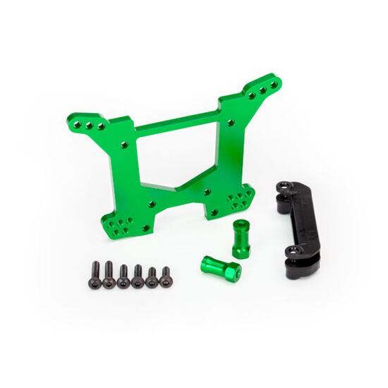 Shock tower, rear, 7075-T6 aluminum ( green-anodized) (1)/ body mount brack et (1)