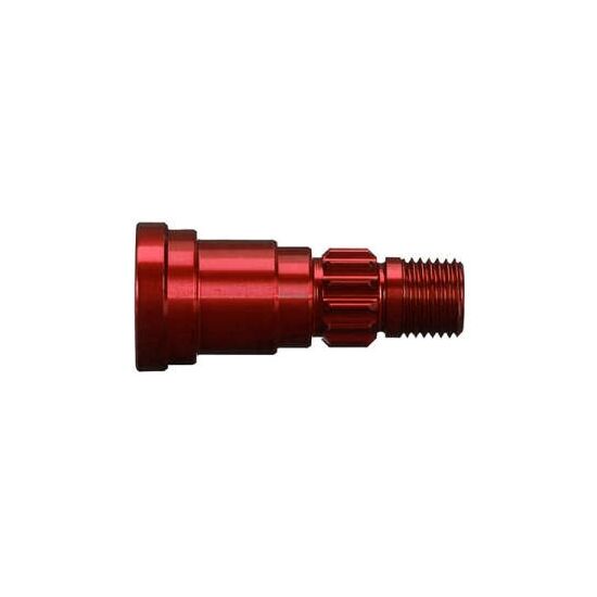 Stub axle, aluminum, red-anodized (1)