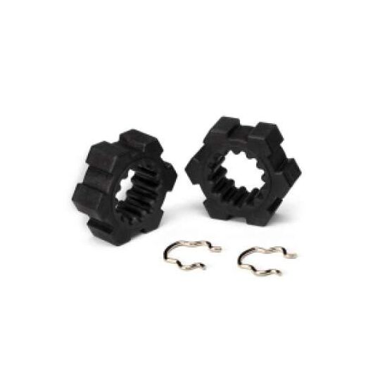 Wheel hubs, hex (2)/ hex clips (2)