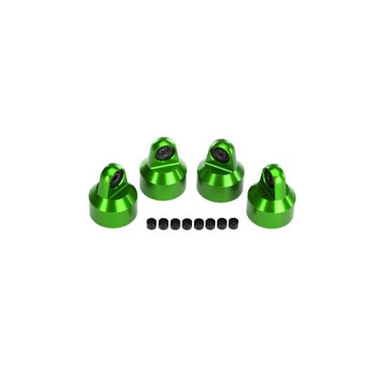 Shock caps, aluminum (green-anodized)