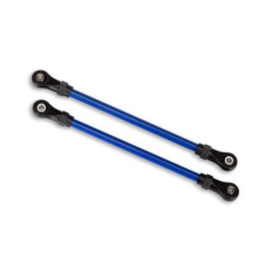 Suspension links, front lower, blue ( 2) (5x104mm, powder coated steel) (as sembled with hollow balls) (for use w