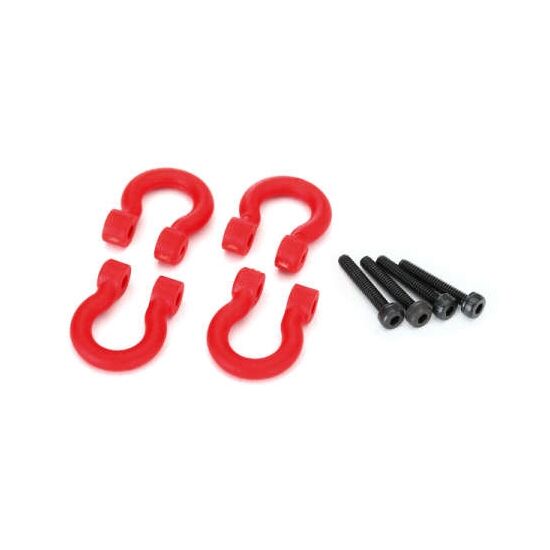 Bumper D-rings, red (front or rear)/ 2.0x12 CS (4)