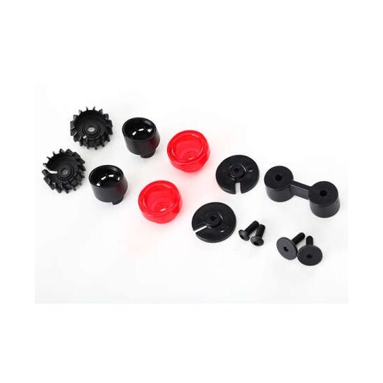 Tail lights (2)/ tail light mounts (4 ) / exhaust tips (2)/ exhaust tip mou nt (1)/ 3x10 flathead screws (2)/ 3x8