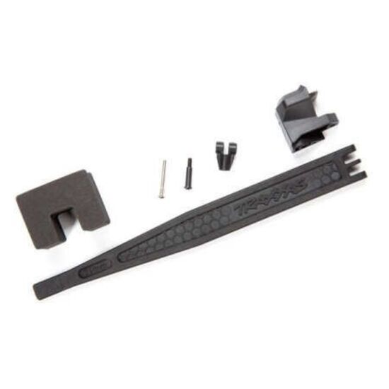Battery hold-down/ battery clip/ hold -down post/ foam spacer/ screw pin
