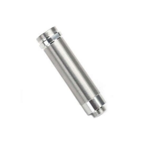 Body, GTR shock, 64mm, silver aluminu m (front, threaded)