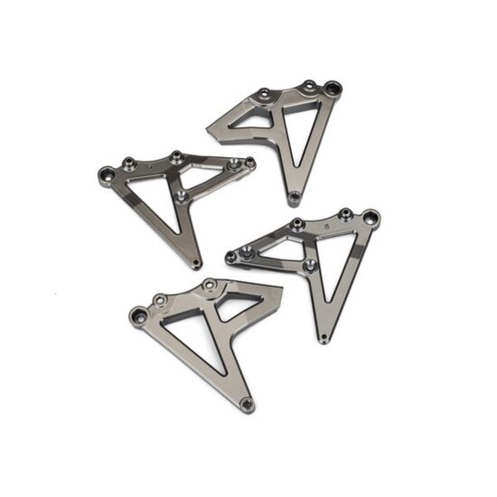 Shock mounts, rear (left & right) (sa tin black chrome-plated)