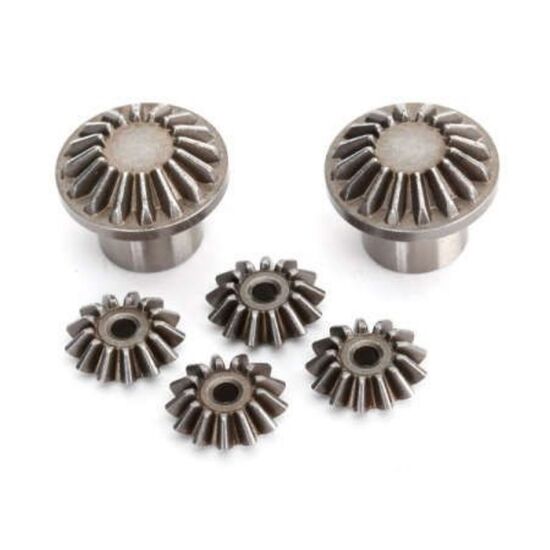 Gear set, differential (front) (outpu t gears (2)/ spider gears (4))