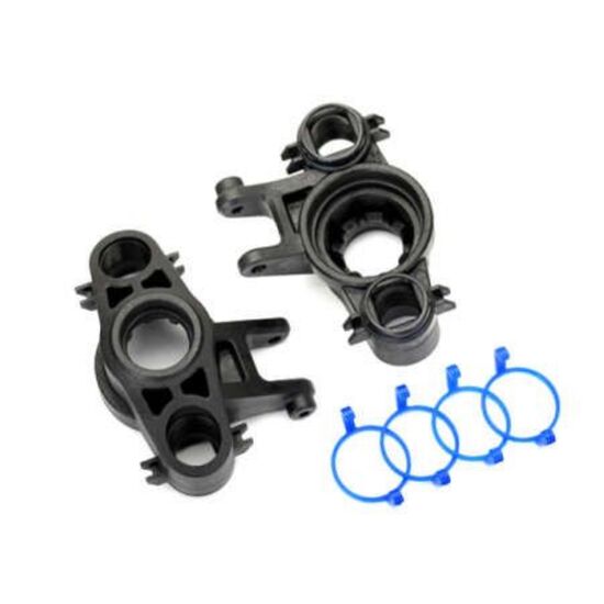 Axle carriers, left & right (1 each) (use with 8x16mm & 17x26mm ball beari ngs)/ dust boot retainers (4)