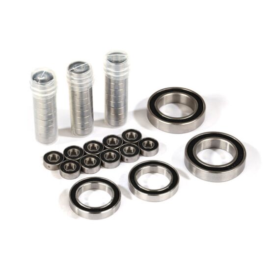 Ball bearing set, TRX-4 Traxx├óÔÇ×┬ó, bla ck rubber sealed, stainless (contains 5x11x4 (40), 20x32x7 (2), & 17x26x5