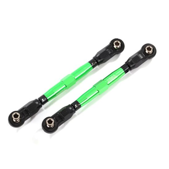 Toe links, front (TUBES green-anodize d, 7075-T6 aluminum, stronger than ti tanium) (88mm) (2)/ rod ends, rear (4