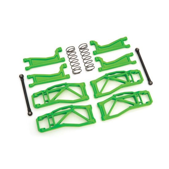 Suspension kit, WideMaxx, green (incl udes front & rear suspension arms, fr ont toe links, rear shock springs)
