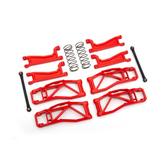 Suspension kit, WideMaxx, red (includ es front & rear suspension arms, fron t toe links, rear shock springs)