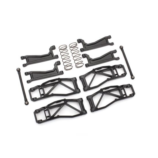Suspension kit, WideMaxx, black (incl udes front & rear suspension arms, fr ont toe links, rear shock springs)