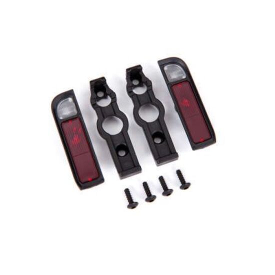 Tail light housing, black (2)/ lens ( 2)/ retainers (left & right)/ 2.6x8 B CS (self-tapping) (4)