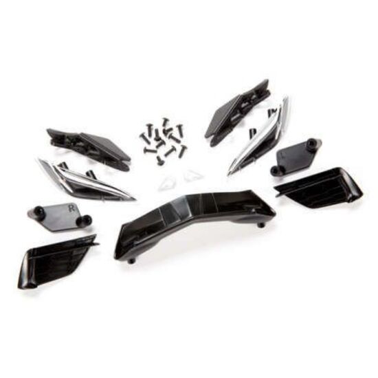 Grille, Chevrolet Corvette Stingray/ grille mount (3)/ headlight housing ( 2)/ lens (2)/ headlight mount (2)/ 2.