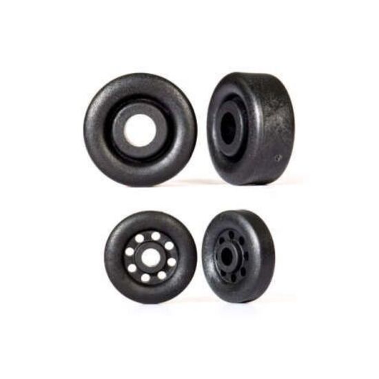 Wheels, wheelie bar, black (26mm (2), 18mm (2))