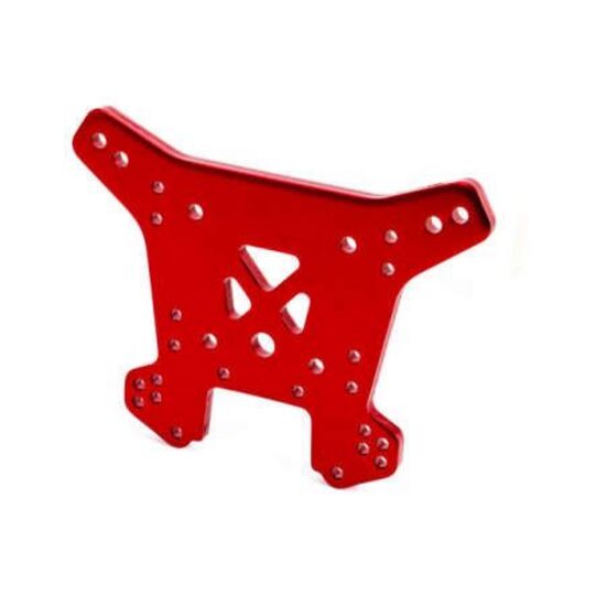 Shock tower, rear, 6061-T6 aluminum ( red-anodized)