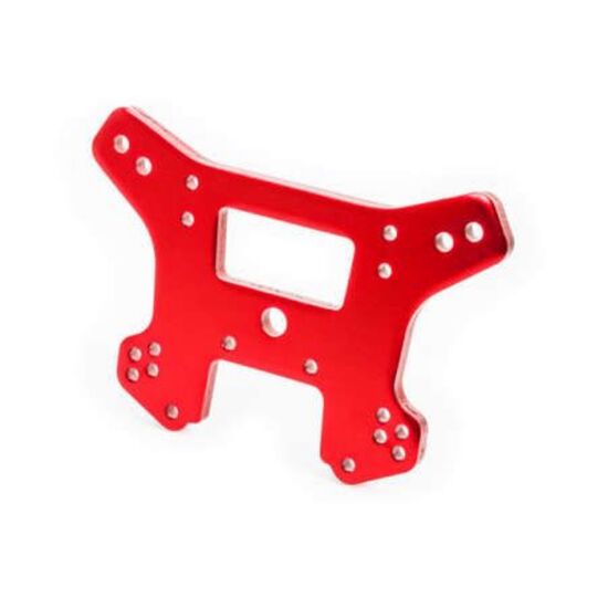 Shock tower, front, 6061-T6 aluminum (red-anodized)
