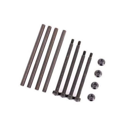 Suspension pin set, front & rear (har dened steel), 4x67mm (4), 3.5x48.2mm (2), 3.5x56.7mm (2)/ M3x0.5mm NL, fla